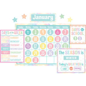 Pastel Pop Calendar Bulletin Board Set