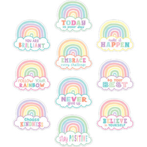 Pastel Pop Positive Sayings Accents, 30 Per Pack, 3 Packs