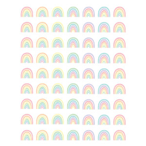 Pastel Pop Rainbows Mini Stickers, 378 Per Pack, 12 Packs