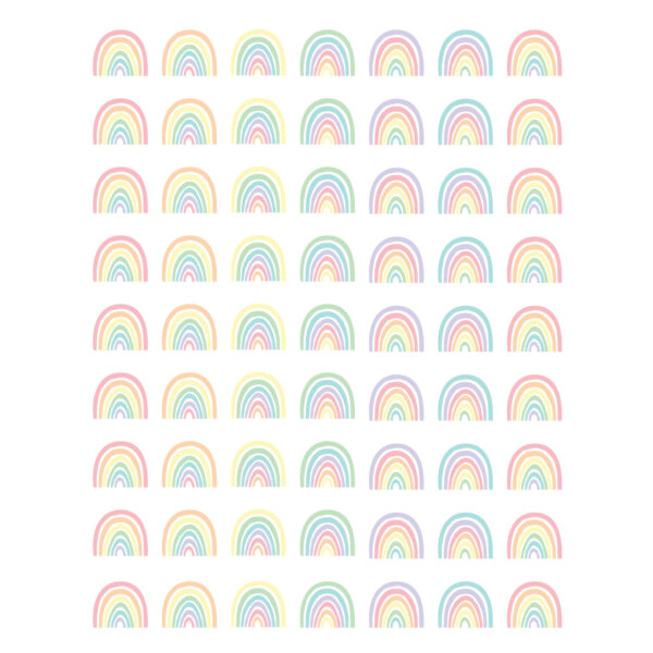 Pastel Pop Rainbows Mini Stickers, 378 Per Pack, 12 Packs