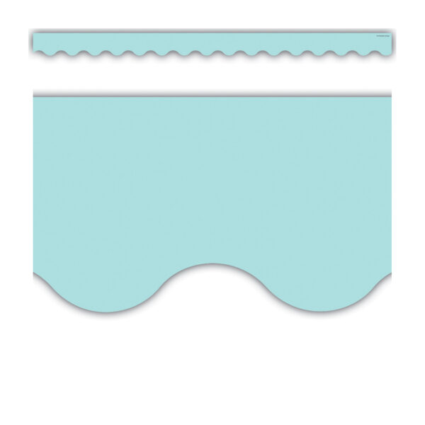 Pastel Blue Scalloped Border Trim, 35 Feet Per Pack, 6 Packs