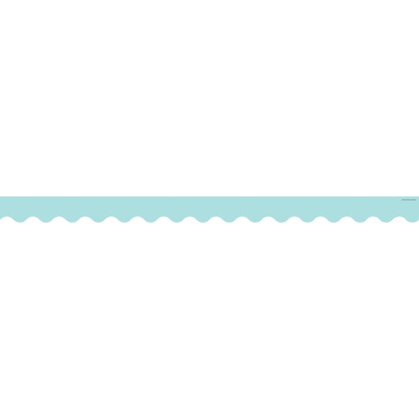 Pastel Blue Scalloped Border Trim, 35 Feet Per Pack, 6 Packs