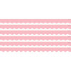 Pastel Pink Scalloped Border Trim, 35 Feet Per Pack, 6 Packs