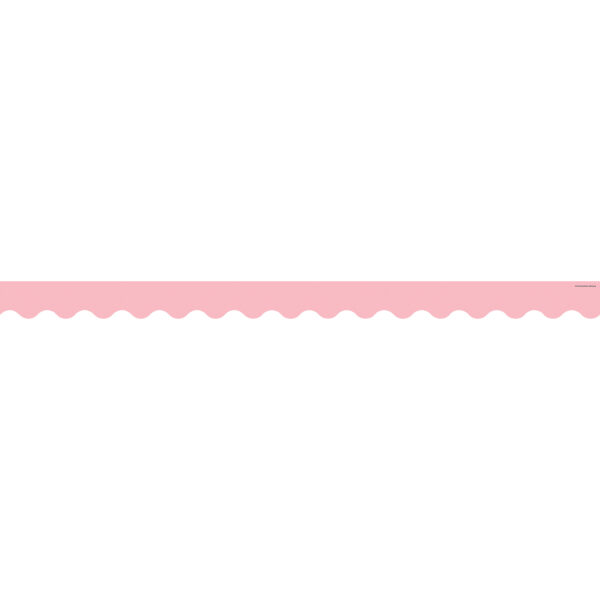 Pastel Pink Scalloped Border Trim, 35 Feet Per Pack, 6 Packs