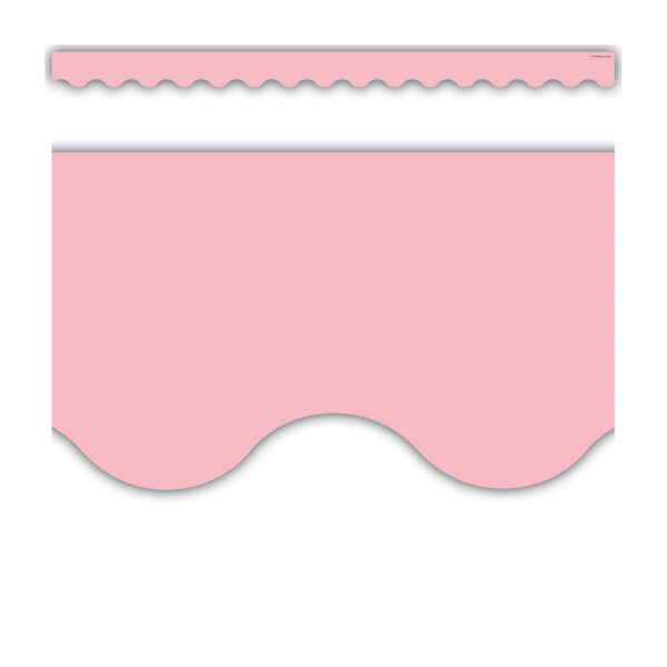 Pastel Pink Scalloped Border Trim, 35 Feet Per Pack, 6 Packs