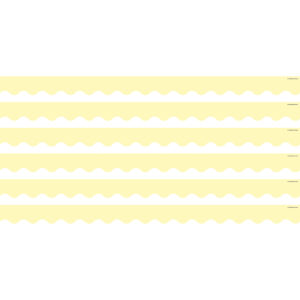 Pastel Yellow Scalloped Border Trim, 35 Feet Per Pack, 6 Packs