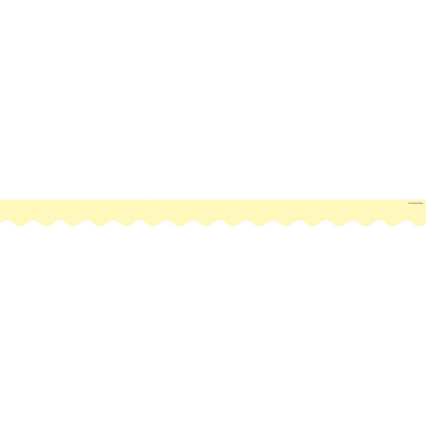 Pastel Yellow Scalloped Border Trim, 35 Feet Per Pack, 6 Packs