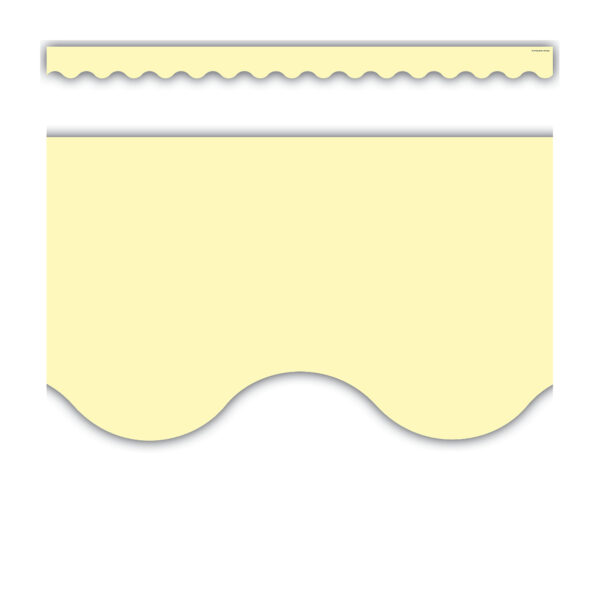 Pastel Yellow Scalloped Border Trim, 35 Feet Per Pack, 6 Packs