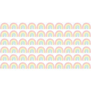 Pastel Pop Rainbows Die-Cut Border Trim, 35 Feet Per Pack, 6 Packs