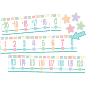 Pastel Pop Number Line Bulletin Board (-20 to +120)