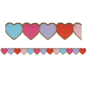 Home Sweet Classroom Hearts Die-Cut Border Trim, 35 Feet Per Pack, 6 Packs