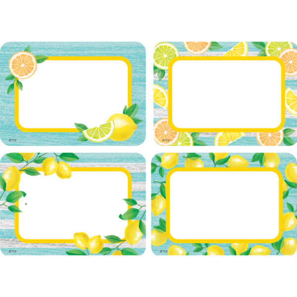 Lemon Zest Name Tags-Labels - Multi-Pack, 36 Per Pack, 6 Packs