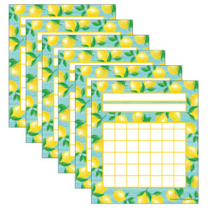 Lemon Zest Incentive Charts, 36 Per Pack, 6 Packs