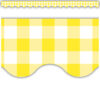 Yellow Gingham Scalloped Border Trim, 35 Feet Per Pack, 6 Packs