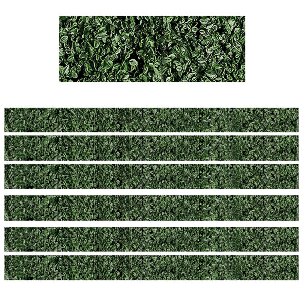 Modern Farmhouse Boxwood Straight Border Trim, 35 Feet, 6 Packs