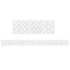 Modern Farmhouse White Herringbone Straight Border Trim, 35 Feet, 6 Packs