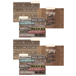 Farmhouse Chic File Folders, Letter Size, 12 Per Pack, 2 Packs