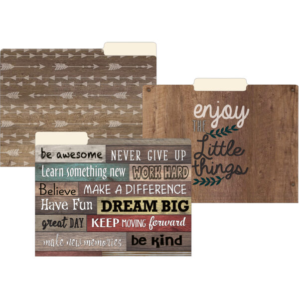 Farmhouse Chic File Folders, Letter Size, 12 Per Pack, 2 Packs