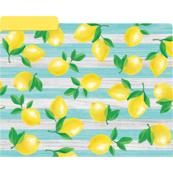 Lemon Zest Letter-Sized File Folders, 12 Per Pack, 2 Packs