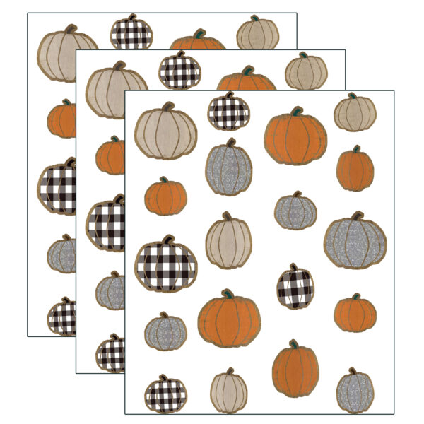 Home Sweet Classroom Pumpkins Accents, Assorted Sizes, 57 Per Pack, 3 Packs