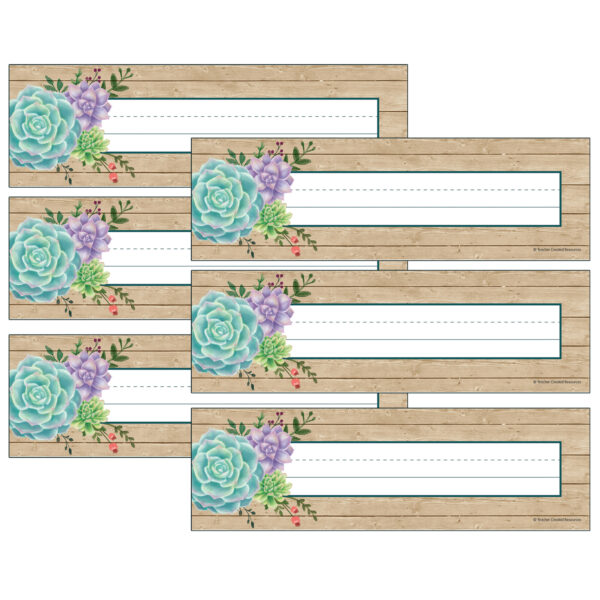 Rustic Bloom Name Plates, 36 Per Pack, 6 Packs