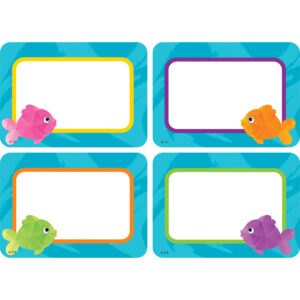 Colorful Fish Name Tags-Labels - Multi-Pack, 36 Per Pack, 6 Packs