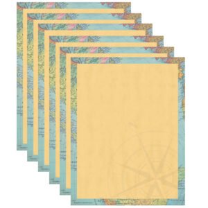 Travel the Map Computer Paper, 8.5" x 11", 50 Sheets Per Pack, 6 Packs