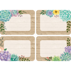 Rustic Bloom Name Tags-Labels, Multi-Pack, 36 Per Pack, 6 Packs