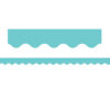 Light Turquoise Scalloped Border Trim, 35 Feet Per Pack, 6 Packs