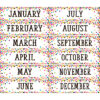 Confetti Monthly Headliners, 12 Per Pack, 3 Packs