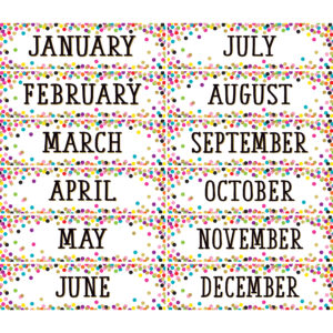 Confetti Monthly Headliners, 12 Per Pack, 3 Packs