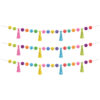 Colorful Pom-Poms and Tassels Garland, Pack of 3