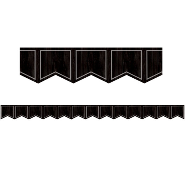 Modern Farmhouse Black Pennants Die-Cut Border Trim, 35 Feet, 6 Packs