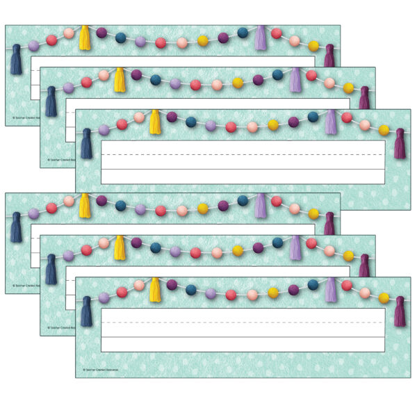 Oh Happy Day Flat Name Plates, 36 Per Pack, 6 Packs