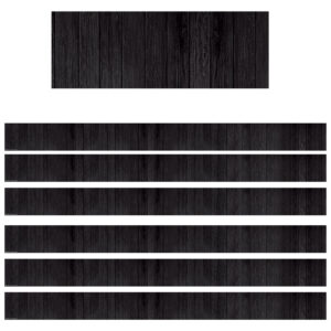 Black Wood Straight Border Trim, 35 Feet, 6 Packs