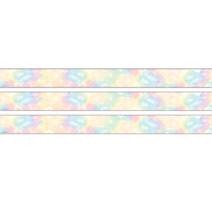 Pastel Pop Tie-Dye Straight Rolled Border Trim, 50 Feet, 3 Rolls