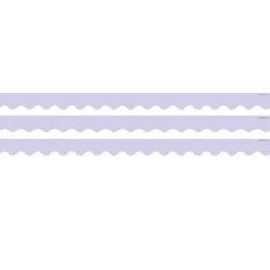 Lavender Scalloped Rolled Border Trim, 50 Feet, 3 Rolls