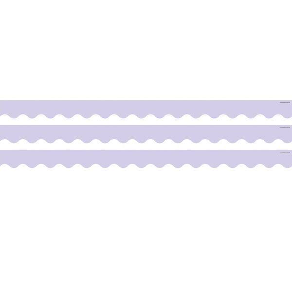 Lavender Scalloped Rolled Border Trim, 50 Feet, 3 Rolls