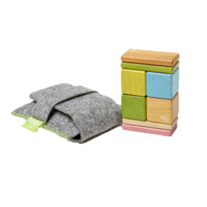 Magnetic Wooden Blocks, Tints, 8-Piece Pocket Pouch