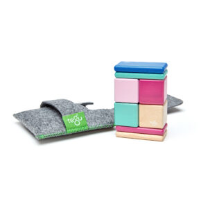 Magnetic Wooden Blocks, Blossom, 8-Piece Pocket Pouch