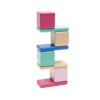 Magnetic Wooden Blocks, Blossom, 8-Piece Pocket Pouch