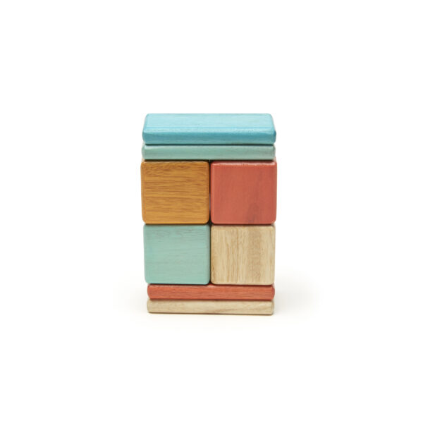 Magnetic Wooden Blocks, Sunset, 8-Piece Pocket Pouch