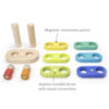 Magnetic Floating Wooden Stacker, Rainbow