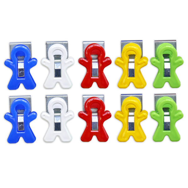 Magnet Man Magnetic Clip, Assorted Colors, 40-Piece Bucket