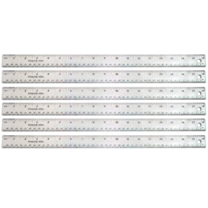 Stainless Steel Ruler, 18", Pack of 6