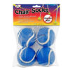 Chair Socks, Blue, 4 Per Set, 36 Sets