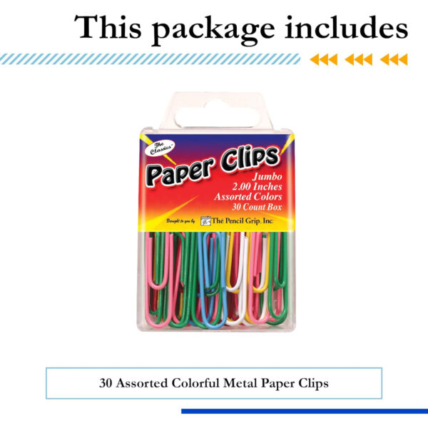 The Classics Paper Clips, 2", Assorted Colors, 30 Per Pack, 24 Packs