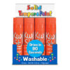 Solid Tempera Paint Sticks, Single Color Pack, Orange, 12 Per Pack, 2 Packs