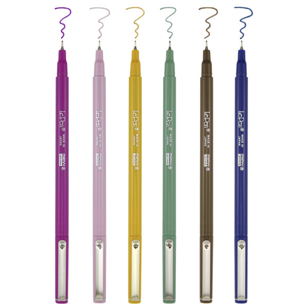 LePen Micro-Fine Point Pen, Retro, 6 Per Pack, 2 Packs