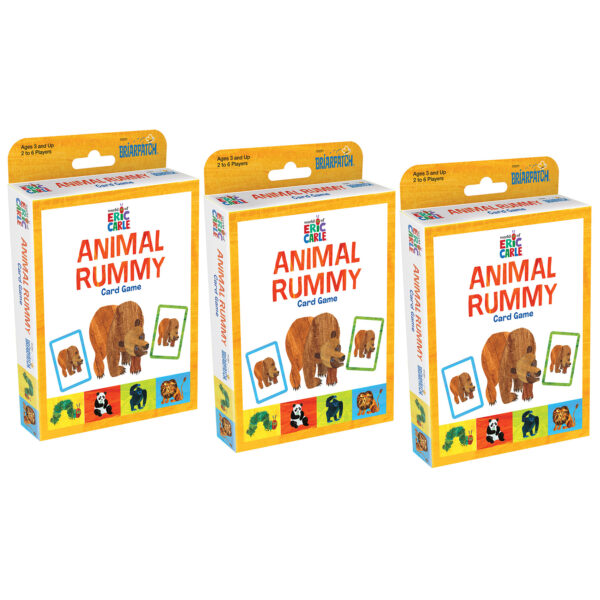 The World of Eric Carle Animal Rummy Card Game, Pack of 3